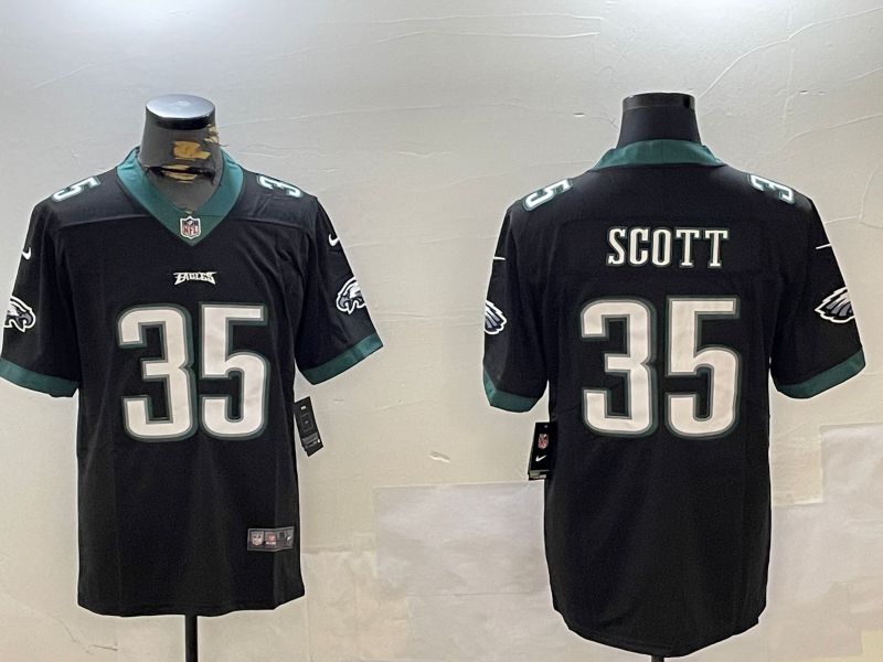 Men Philadelphia Eagles #35 Scott Black Second generation 2024 Nike Limited NFL Jersey style 1->philadelphia eagles->NFL Jersey